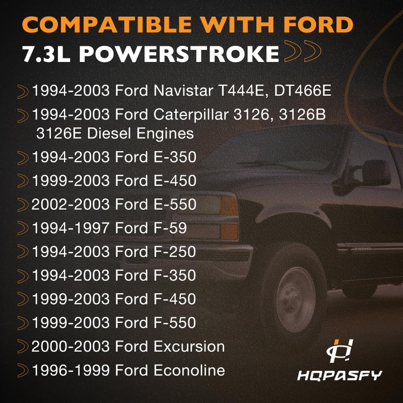 HQPASFY أداة إزالة غلاف حقن HQPASFY 7.3 مع مجموعة ختم O-Ring، متوافقة مع فورد 7.3L Powerstroke/Navistar T444E/DT466E/F250/F350 من 1994-2003 والمزيد، بديل# 1814376C1، F4TZ9F538A، 1823492C97 - Image 2